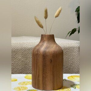 Elegant Brown Wooden Vase